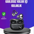 BUĞZ Ergonomik Klipsli Kablosuz Kulaklık – 30 Saat Pil ve Dokunmatik Kontrol Özelliği