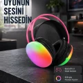 BUĞZ Ergonomik RGB Bluetooth Kulaklık 3D Ses Yeni Nesil