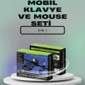  Ergonomik Tasarımlı Kablosuz Oyun Seti – Mobil Cihazlarla Uyumlu Klavye Mouse Kiti