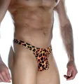 BUĞZ Erkek Arkası Metalli Leopar Tanga Çamaşır