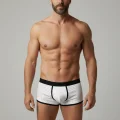 BUĞZ Erkek Beyaz Biyeli File Boxer