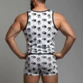 BUĞZ Erkek Desenli Tank Top Boxer Takım