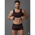 BUĞZ Erkek Desenli Tank Top Boxer Takımı