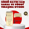  Erkek Saç Sakal Tıraş Makinesi Kablolu Altın Renk Dayanıklı