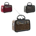  Eskitme Nostalji Tasarımlı Bluetoothlu Nostalji Radyo Ahşap Nostaljik Görünümlü