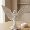BUĞZ Estetik Melek Kadın Figürlü 3D Dekoratif Biblo Modern Salon Dekoru