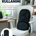 BUĞZ Ev ve Araç İçin Masaj Minderi Modlu Isıtmalı Titreşimli Koltuk Masaj Pedi