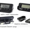  Ev ve Araç Tipi Dijital Saat Kronometreli Alarmlı Pilli Saat