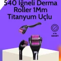 BUĞZ Evde Güvenli Kullanım İçin Titanyum Derma Roller – Siyah Saplı