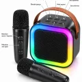 BUĞZ Evde Karaoke İçin Çift Mikrofonlu Şarj Edilebilir Kablosuz Hoparlör - BUĞZ