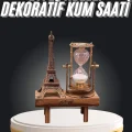 BUĞZ Eyfel Kuleli Kum Saati Dekoratif Hediyelik Eşya Retro Eyfel Kulesi