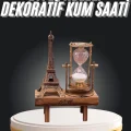 BUĞZ Eyfel Kuleli Kum Saati Dekoratif Hediyelik Eşya Retro Eyfel Kulesi