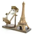  Eyfel Kulesi Tasarımlı Kum Saati Kristalleştirilmiş Kum Saati Dekoratif Ahşap Görünümlü