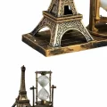  Eyfel Kulesi Tasarımlı Kum Saati Kristalleştirilmiş Kum Saati Dekoratif Ahşap Görünümlü