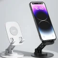 BUĞZ F17s  Masaüstü Telefon Tutucu Döner Tabanı Alüminyum Paslanmaz Çelik Katlanabilir