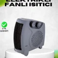 BUĞZ Fanlı Elektrikli Isıtıcı Termostatlı Güvenli Yanmaz Plastik Gövde