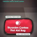 BUĞZ Fermuarlı Polyester Çantalı 17 Parça Acil İlk Yardım Seti Araba Ev Ofis BX-313494