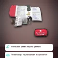 BUĞZ Fermuarlı Polyester Çantalı 17 Parça Acil İlk Yardım Seti Araba Ev Ofis BX-313494