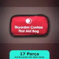 BUĞZ Fermuarlı Polyester Çantalı 17 Parça Acil İlk Yardım Seti Araba Ev Ofis BX-313494