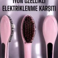  Fön Tarağı Saç Düzleştirici Sıkı Dişli Isı Ayarlı Elektriklenme Karşıtı