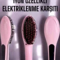 BUĞZ Fön Tarağı Saç Düzleştirici Sıkı Dişli Isı Ayarlı Elektriklenme Karşıtı - BUĞZ