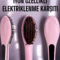 BUĞZ Fön Tarağı Saç Düzleştirici Sıkı Dişli Isı Ayarlı Elektriklenme Karşıtı - Lisinya