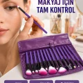 BUĞZ Fondöten, Allık ve Far Uygulamalarına Uygun 12 Parça Makyaj Fırça Takımı Ergonomik Saplı