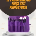  Fondöten, Allık ve Far Uygulamalarına Uygun 12 Parça Makyaj Fırça Takımı Ergonomik Saplı