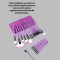 BUĞZ Fondöten, Allık ve Far Uygulamalarına Uygun 12 Parça Makyaj Fırça Takımı Ergonomik Saplı