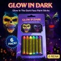 BUĞZ Fosforlu Glow Parti Boyası 6’lı – Karanlıkta Parlayan Yüz Boyası