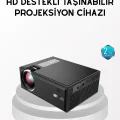 BUĞZ Full HD 1080p Projeksiyon Cihazı Taşınabilir LED Teknolojili ve HDMI Uyumlu