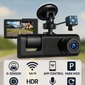 BUĞZ Full HD 3 Kameralı Araç Kamerası Ön İç Arka Kayıt ve Gece Görüşlü G Sensörlü Geniş Açılı