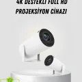 BUĞZ Full HD 4K Destekli Akıllı Projeksiyon – 130 inç Ekran, Uzun Ömürlü Ampul ve Çoklu Giriş