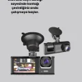 BUĞZ Full HD Çift Yönlü Araç Kamerası  Hareket Algılama  Döngüsel Kayıt