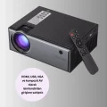BUĞZ Full HD Destekli Taşınabilir Projeksiyon Cihazı – HDMI, USB, VGA Girişli, Uzaktan Kumandalı