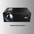 BUĞZ Full HD Destekli Taşınabilir Projeksiyon Cihazı – HDMI, USB, VGA Girişli, Uzaktan Kumandalı