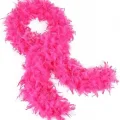 BUĞZ Fuşya Renk Kabarık Kalın Otriş Boa Tüy 6 Cm Genişlik 180-200 Cm Uzunluk