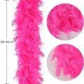 BUĞZ Fuşya Renk Kabarık Kalın Otriş Boa Tüy 6 Cm Genişlik 180-200 Cm Uzunluk