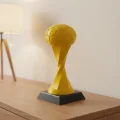 BUĞZ Futbol Toplu Sarı Kupa 21cm Masaüstü Dekor Ödül Figürü