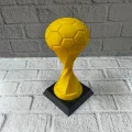 BUĞZ Futbol Toplu Sarı Kupa 21cm Masaüstü Dekor Ödül Figürü