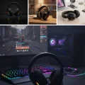 BUĞZ Gaming Headset Kablosuz Bluetooth 40MM Sürücülü Mikrofonlu Oyuncu Kulaklığı