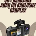  Gece Görüşlü DVR 3 Lensli Araç İçi Sürüş Kamerası Video Kaydedici