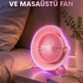 BUĞZ Gece Lambalı Renk Değiştiren Masaüstü Fan