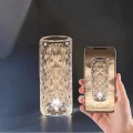  Gece Lambası Kristal Lamba Dokunmatik Şarjlı Hediyelik