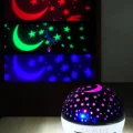 BUĞZ Gece Lambası Projeksiyon Görünümlü Şarjlı Yıldızlı Yuvarlak