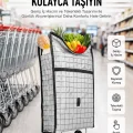 BUĞZ Geniş Hacimli Tekerlekli Pazar Çantası Dayanıklı ve Ergonomik
