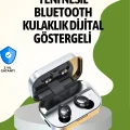 BUĞZ Gerçek Kablosuz Kulaklık – Bluetooth 5.0, Şarj Kutulu, Parmak İzi Kontrollü