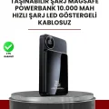  Gerçek Zamanlı Güç Göstergeli Manyetik USB-C Taşınabilir Powerbank