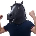BUĞZ Gerçekçi At Kafası Maskesi Siyah Renk