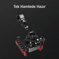 BUĞZ Gidon Bağlantılı 360° Derece Ayarlanabilir 3.5”-7.2” Uyumlu Motosiklet Bisiklet Telefon Tutucu